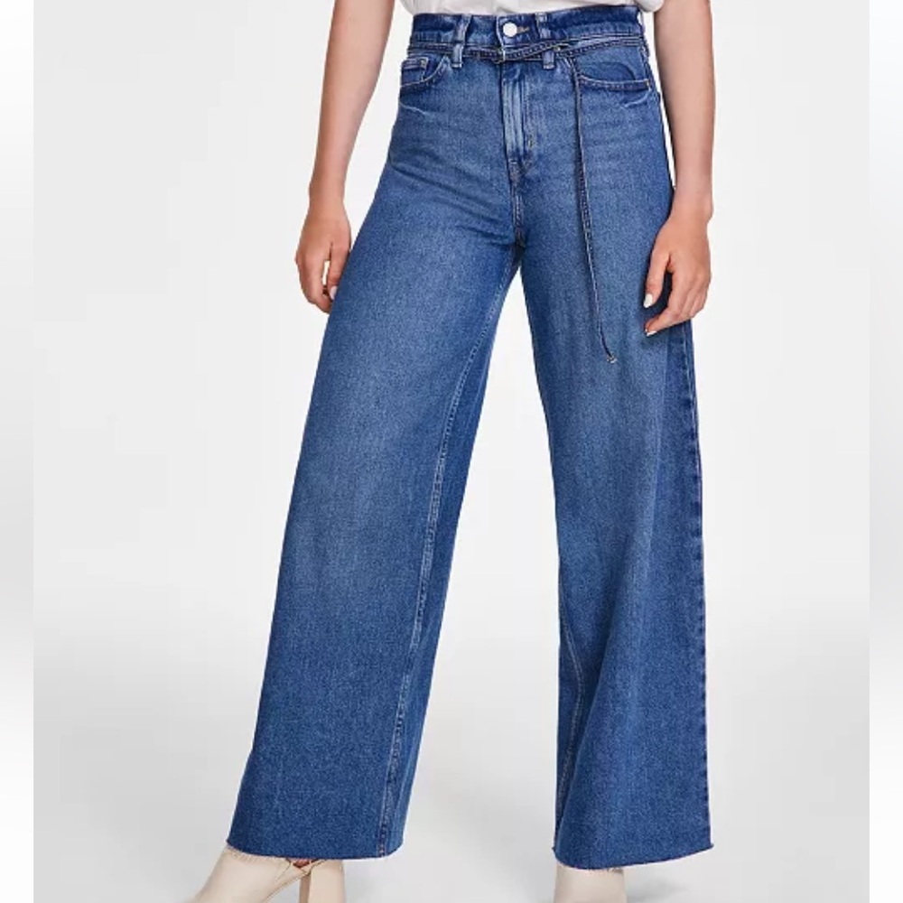 Calvin Klein Super High Rise Wide Leg Jeans Size 28 NWT